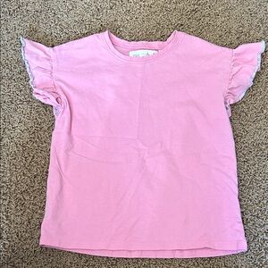 Zara Kids Pink Flutter Sleeve Tee